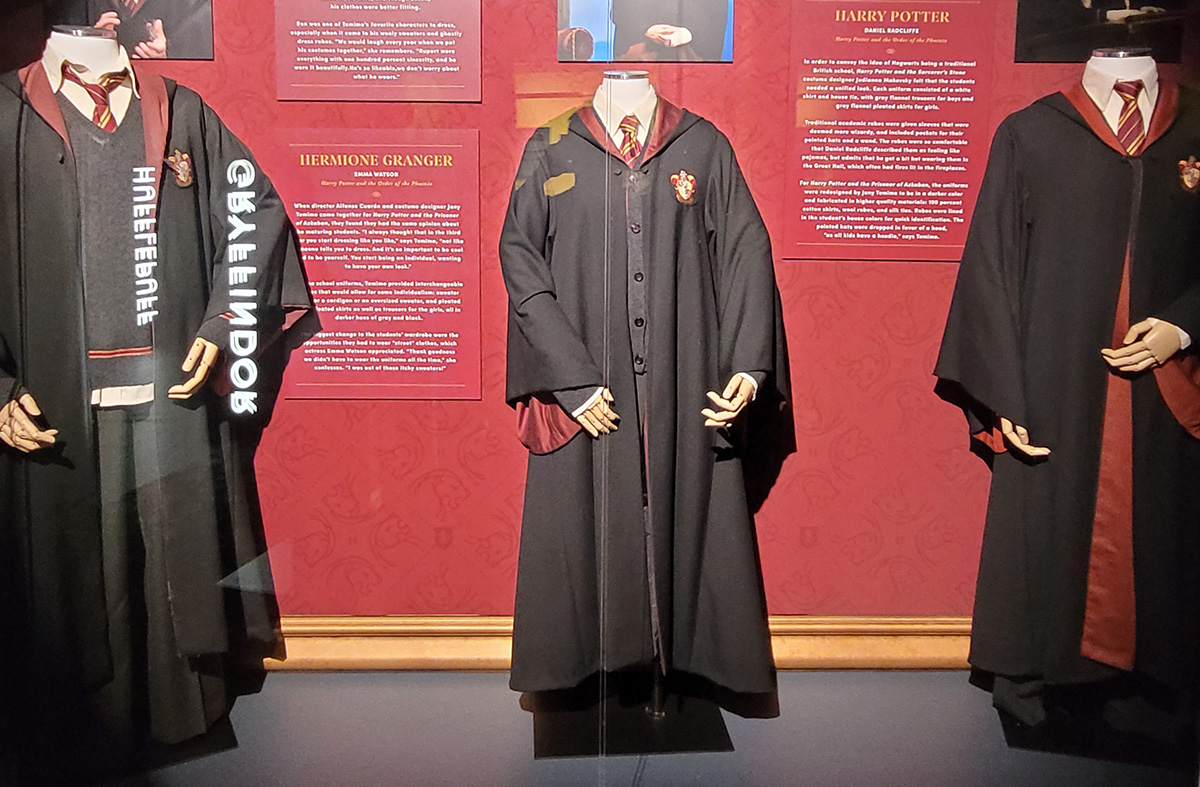 Gryffendor Robes worn by Daniel Radcliffe, Emma Watson and Rupert Grint. Photo © Plan-A-Vacation.